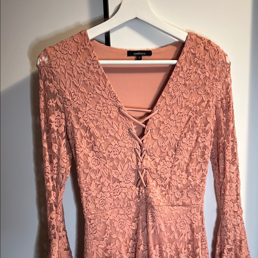 Ambiance Pink Lace Dress